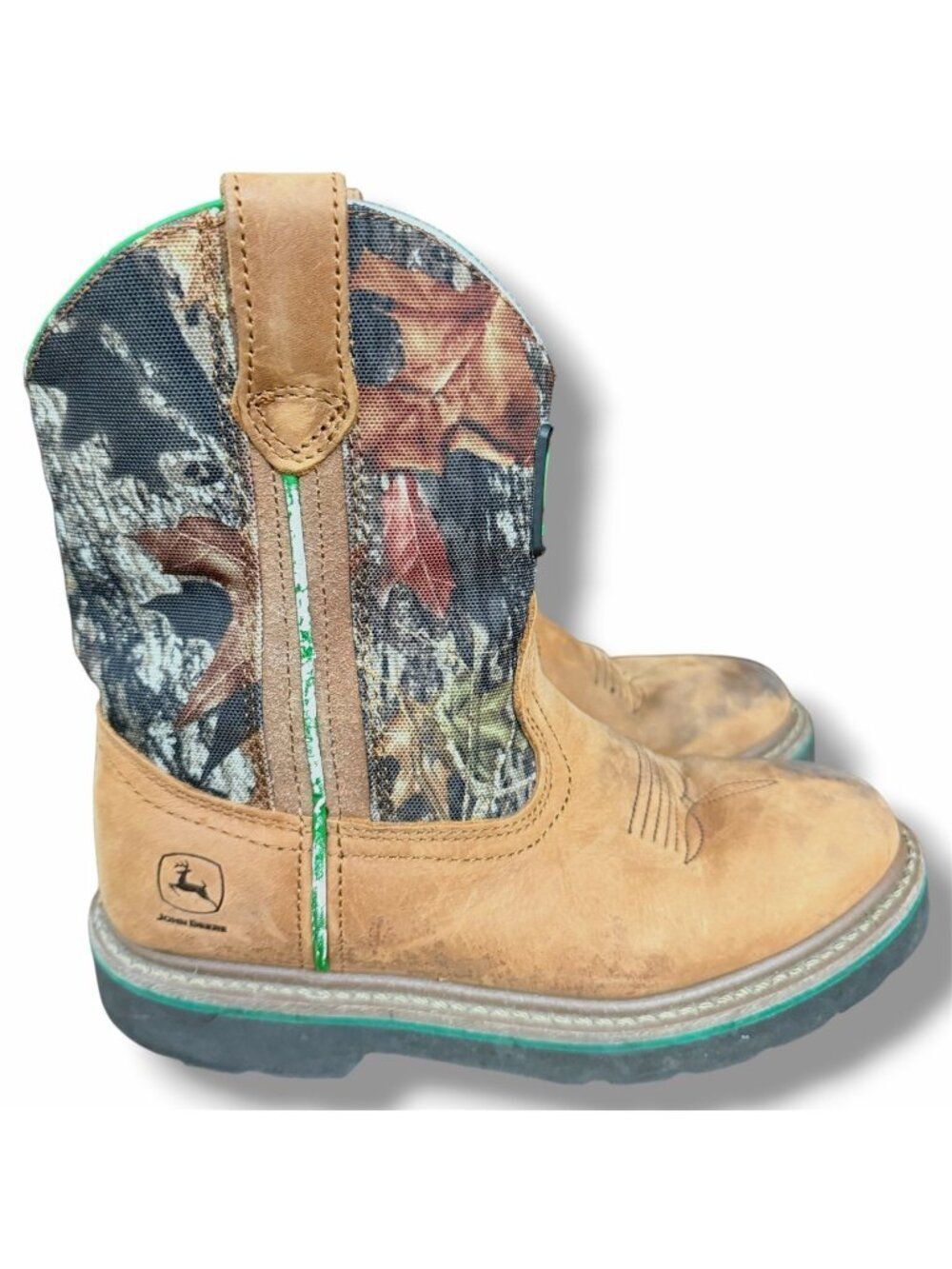 John Deere 3188 Western Boys Boots Size 3
